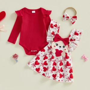 Valentine's Day Dress and Headband Set